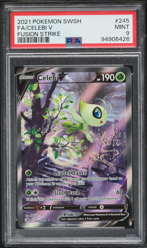 2021 Pokemon Japanese SWSH Promo Jet Black Spirit FA Celebi V #175