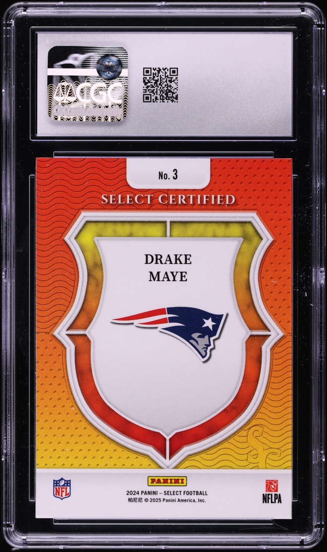 2024 Select Certified Drake Maye ROOKIE #3 CGC 6 EXMT