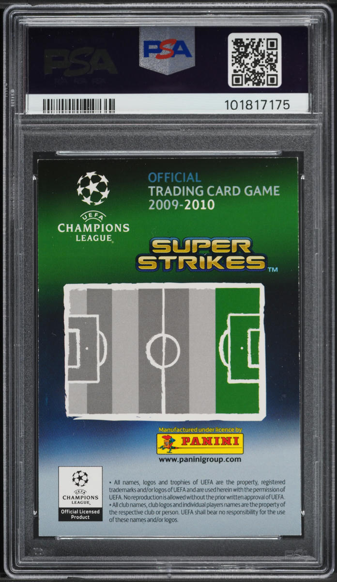 2009 Panini UEFA Super Strikes Champion Lionel Messi PSA 7 NRMT