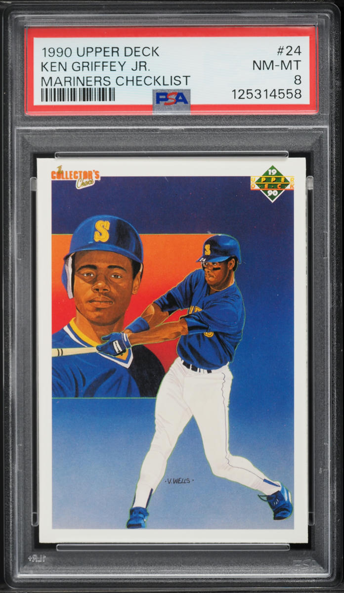 1990 Upper Deck Mariners Checklist Ken Griffey Jr. #24 PSA 8 NM-MT