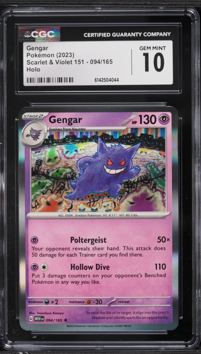 2023 Pokemon Scarlet & Violet 151 Holo Gengar #94 CGC 10 GEM MINT
