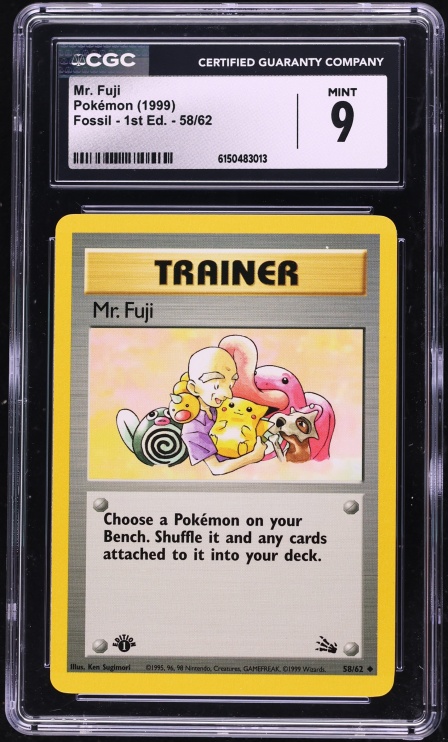 1999 Pokemon Fossil 1st Edition Mr. Fuji #58 CGC 9 MINT