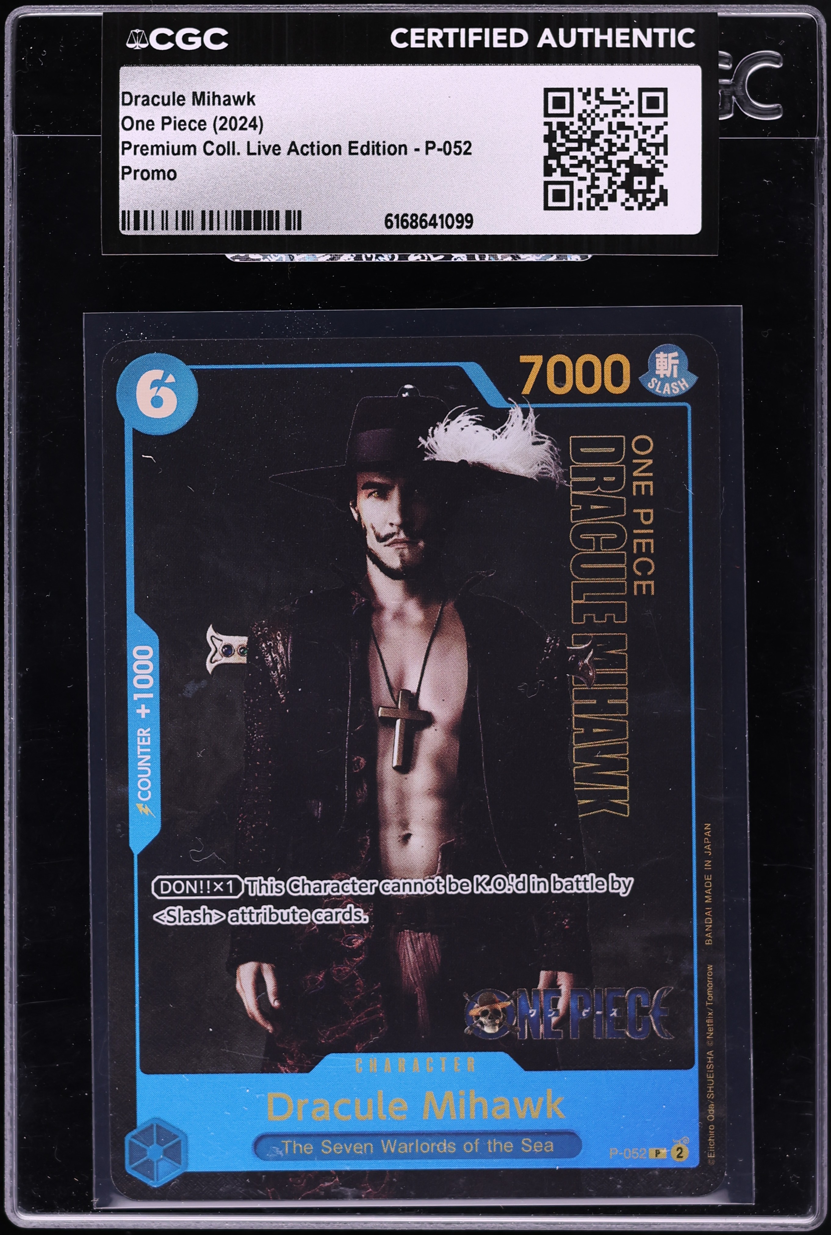 2024 One Piece Promo Premium Collection Live Action Edition Alt Art Dracule Mihawk CGC AUTH