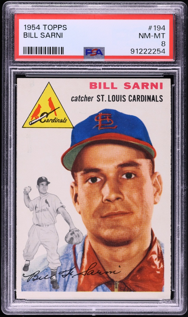 1954 Topps Bill Sarni #194 PSA 8 NM-MT