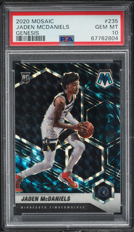 2020 Panini Mosaic Scripts Jaden McDaniels ROOKIE AUTO #RSJMC PSA