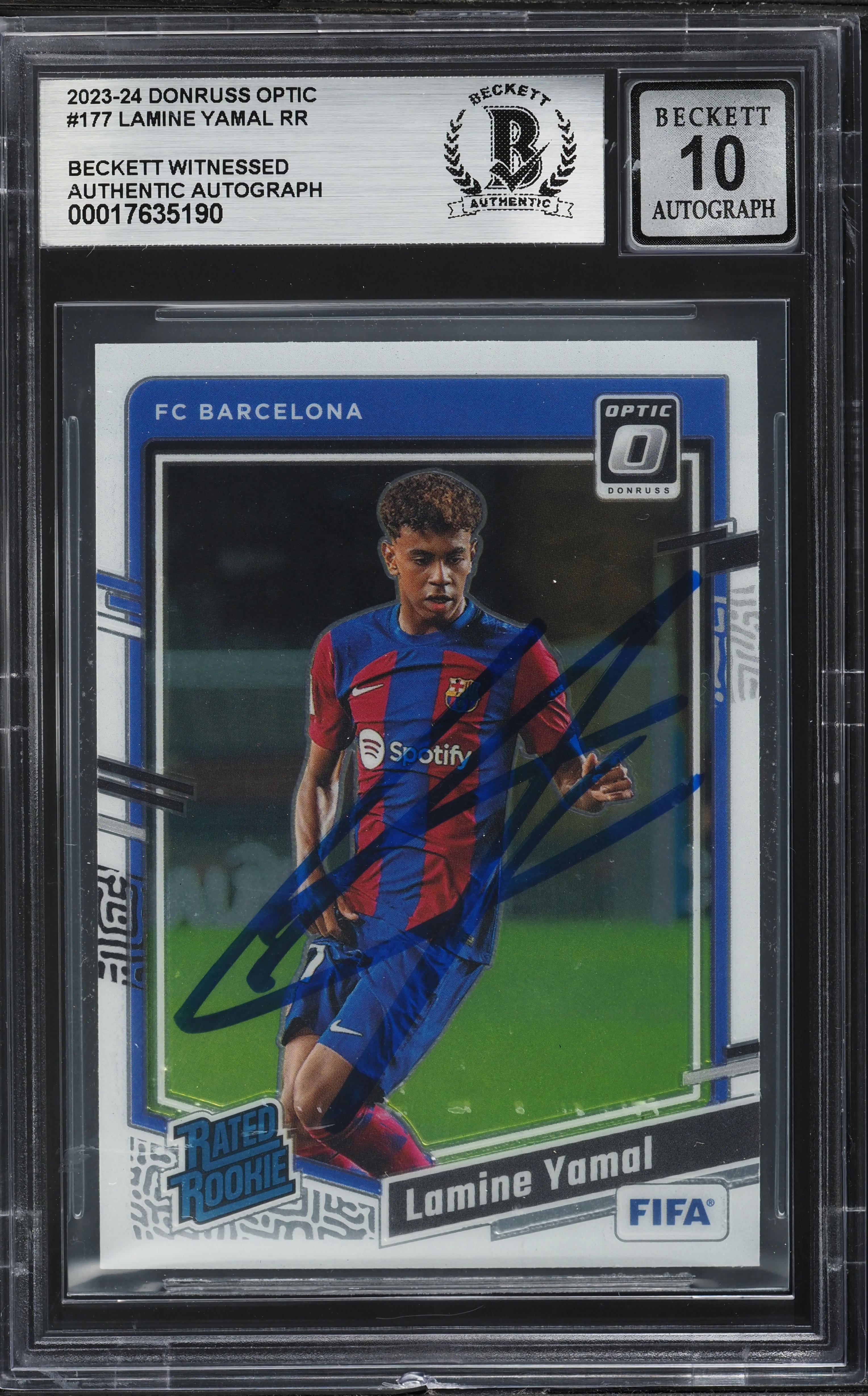2023 Donruss Optic Lamine Yamal ROOKIE AUTO #177 BAS BGS