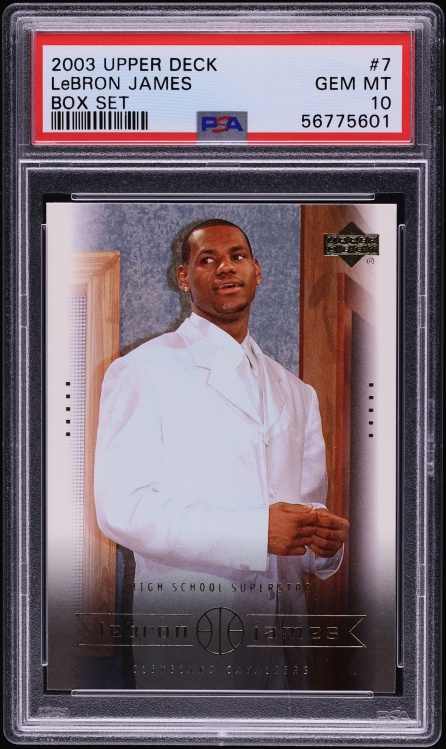 2003 Upper Deck Box Set LeBron James ROOKIE #7 PSA 10 GEM MINT