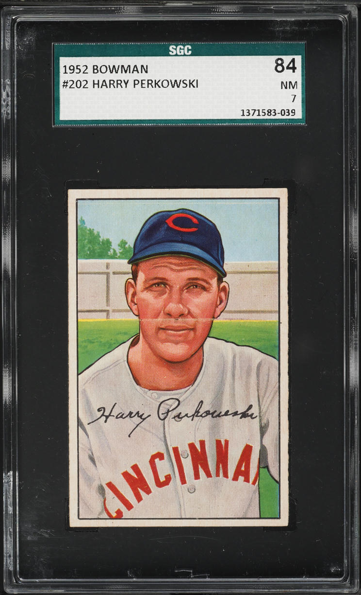 1952 Bowman Harry Perkowski #202 SGC 7 NRMT