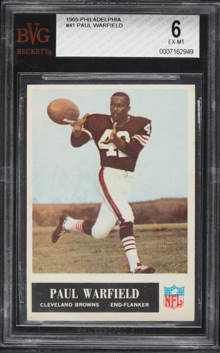 1965 Philadelphia Paul Warfield ROOKIE #41 BVG 6 EXMT