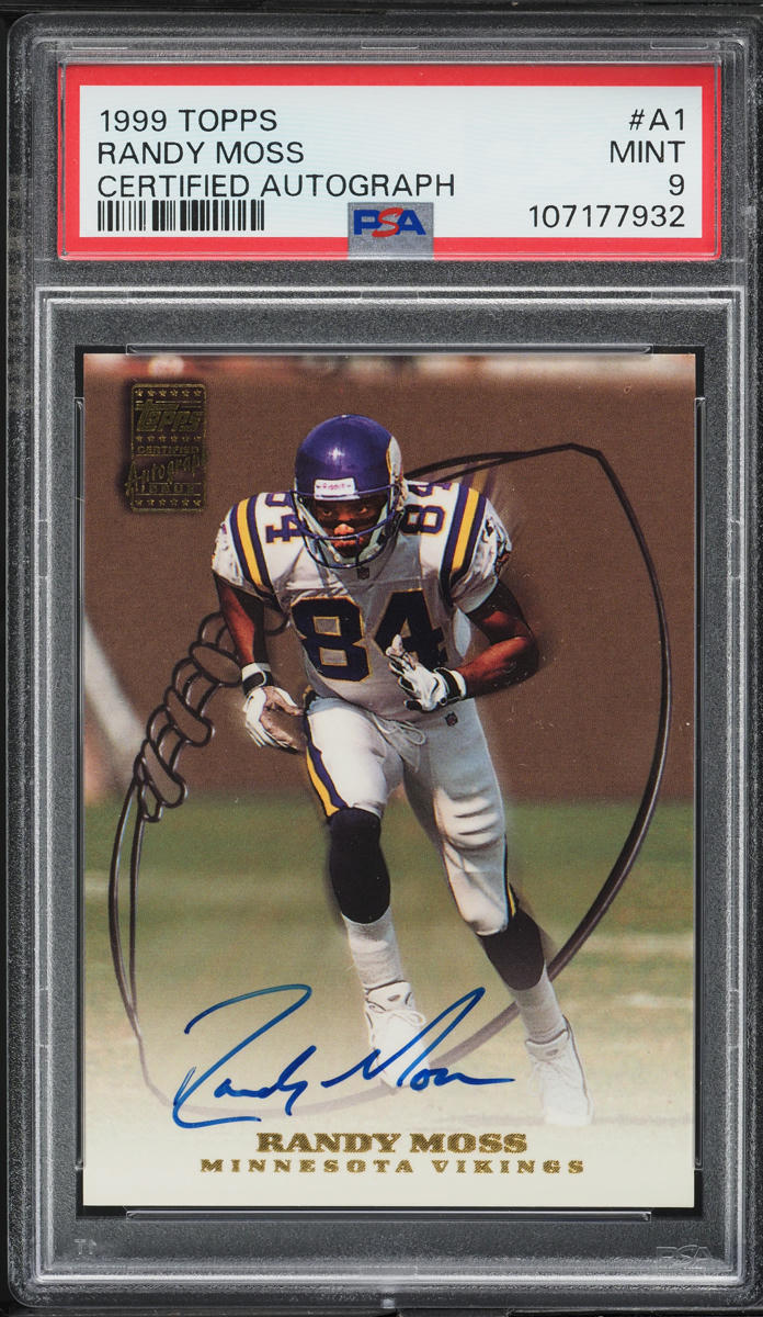 1999 Topps Certified Randy Moss AUTO #A1 PSA 9 MINT
