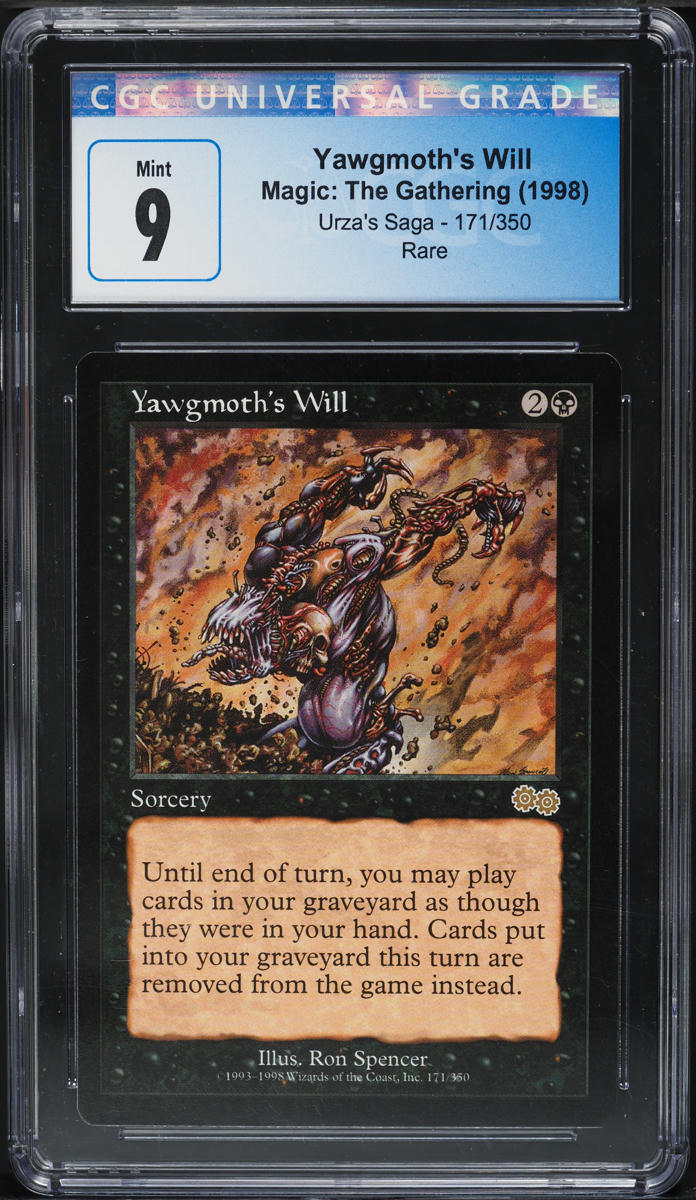 1998 Magic The Gathering MTG Urza's Saga Yawgmoth's Will R K #171