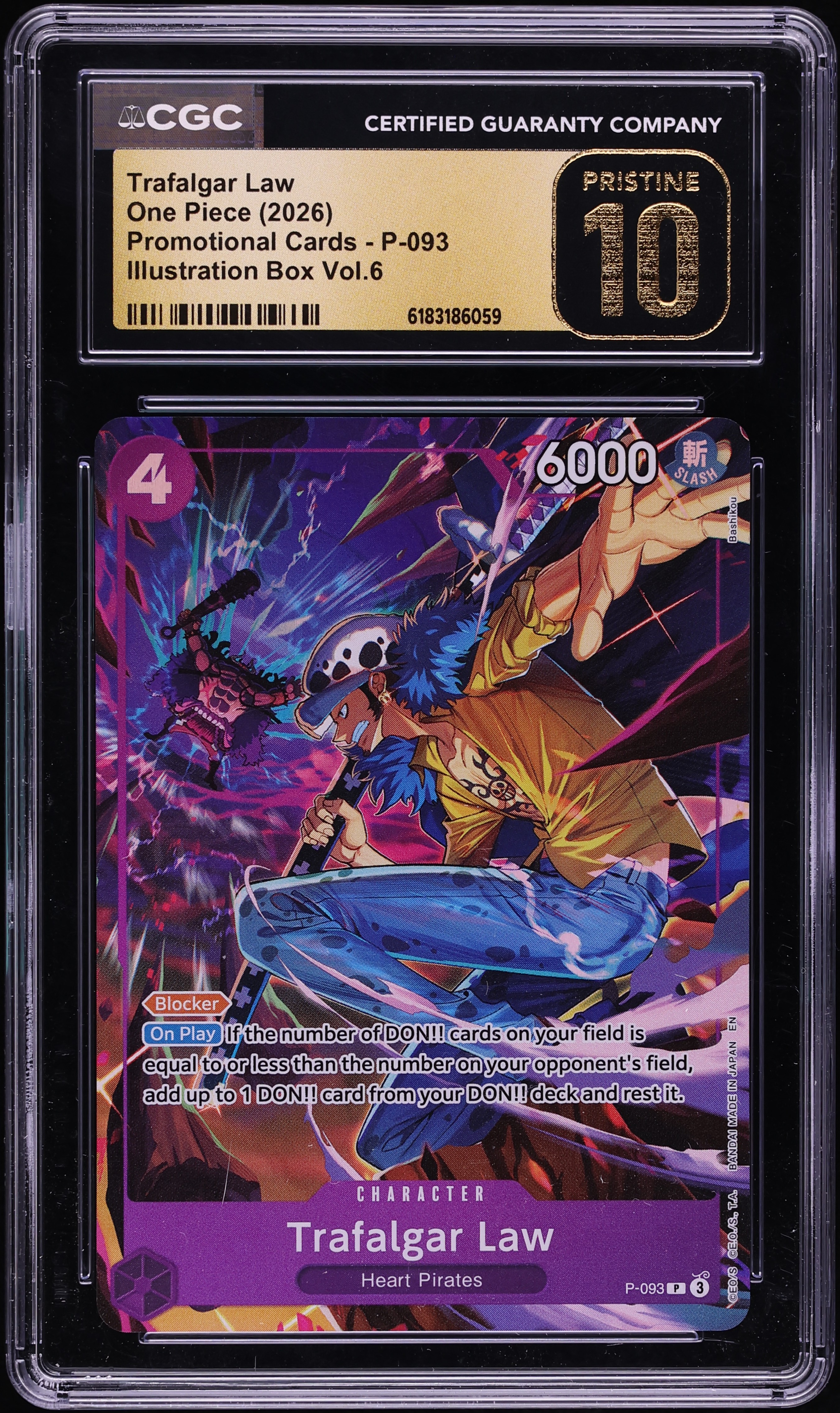2026 One Piece Promo Illustration Box Vol. 6 Trafalgar Law #P-093 CGC 10 PRISTINE