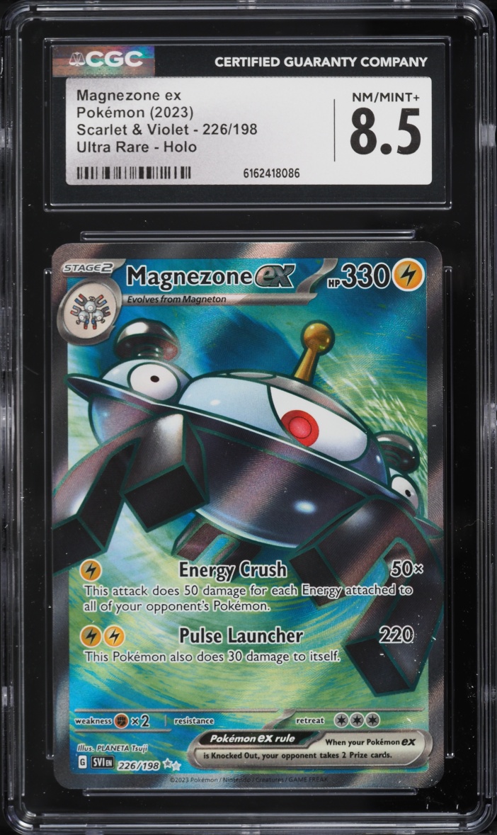 2023 Pokemon Scarlet & Violet Full Art Magnezone EX #226 CGC 8.5 NM-MT+