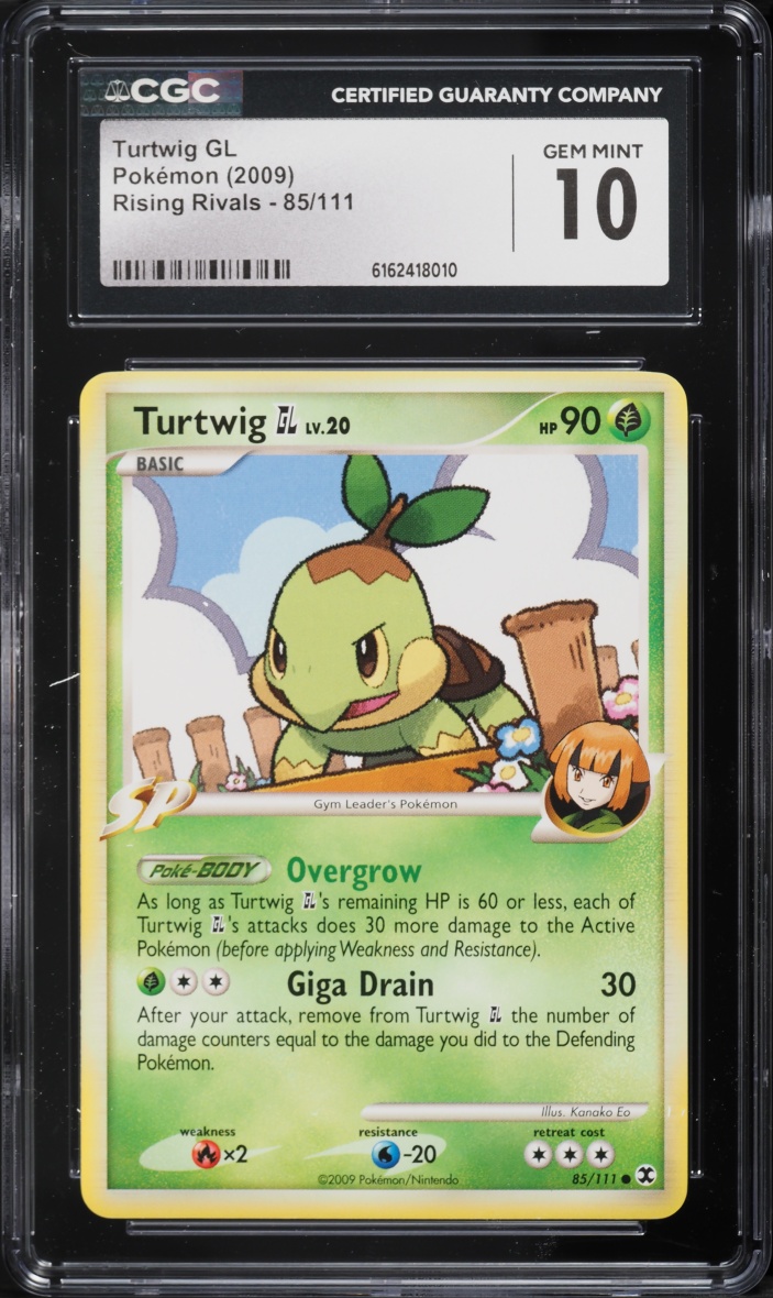 2009 Pokemon Platinum Rising Rivals Turtwig GL #85 CGC 10 GEM MINT