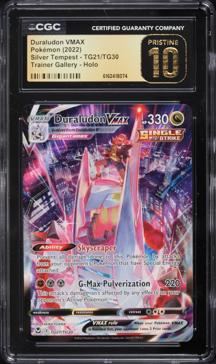 2022 Pokemon Sword & Shield Silver Tempest CHR Duraludon VMAX #TG21 CGC 10 PRISTINE