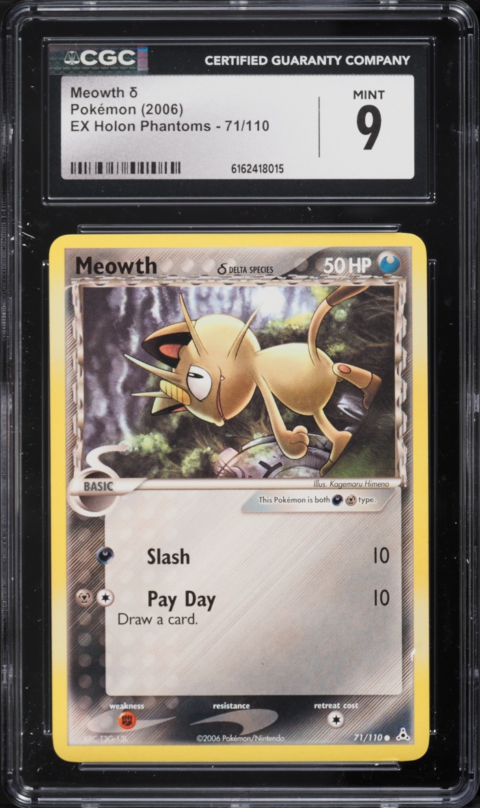 2006 Pokemon Ex Holon Phantoms Meowth #71 CGC 9 MINT