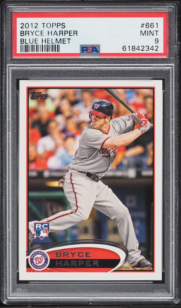 2012 Topps Blue Helmet Bryce Harper ROOKIE #661 PSA 9 MINT