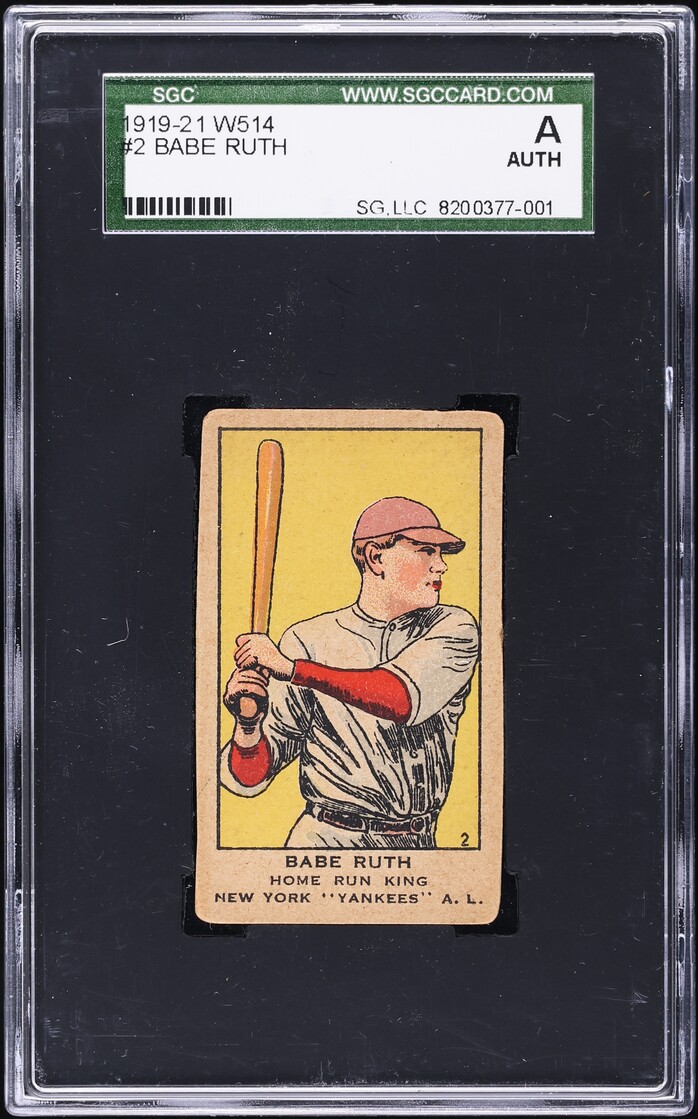 1919 W514 Babe Ruth HAND CUT #2 SGC AUTH on Fanatics Collect