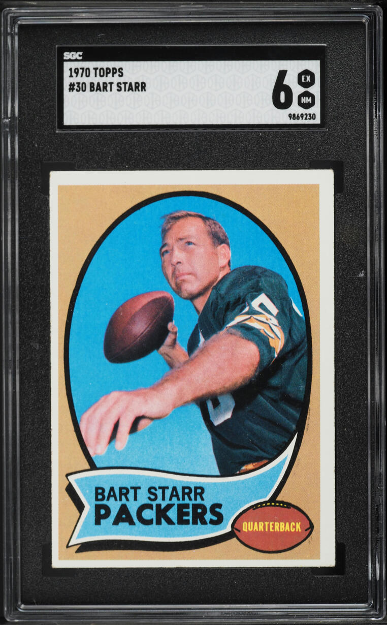 1970 Topps Football Bart Starr #30 SGC 6 EXMT