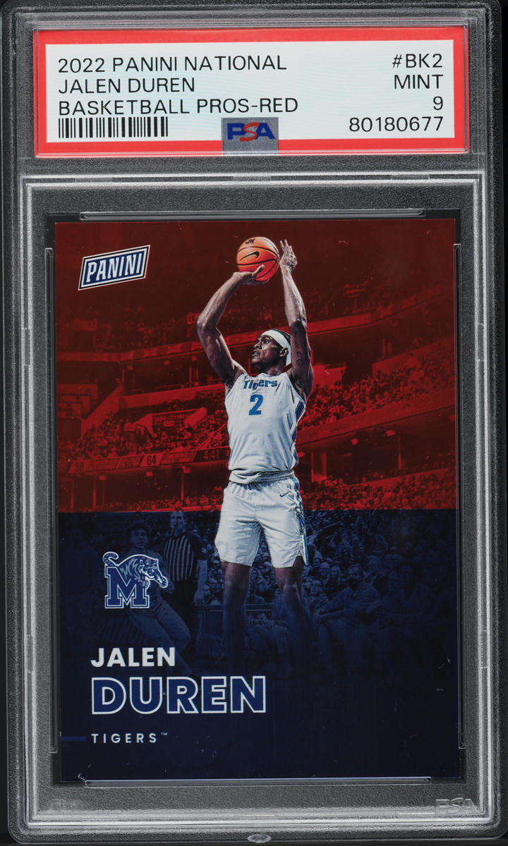 2022 Panini National Basketball Prospects Red Jalen Duren ROOKIE /99 #BK2 PSA 9
