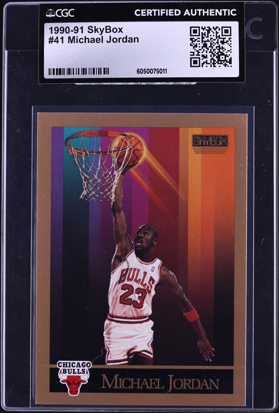 1990 Skybox Basketball Michael Jordan #41 CGC AUTH