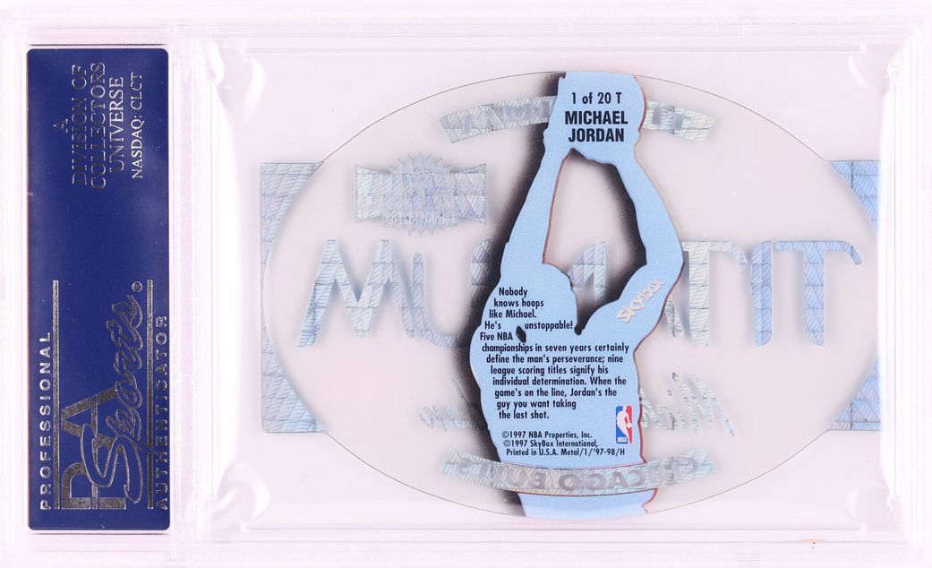 1997 Metal Universe Titanium Die-Cut Michael Jordan #1T PSA 9 MINT