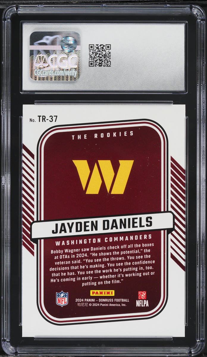 2024 Donruss The Rookies Jayden Daniels ROOKIE #TR-37 CGC 9 MINT