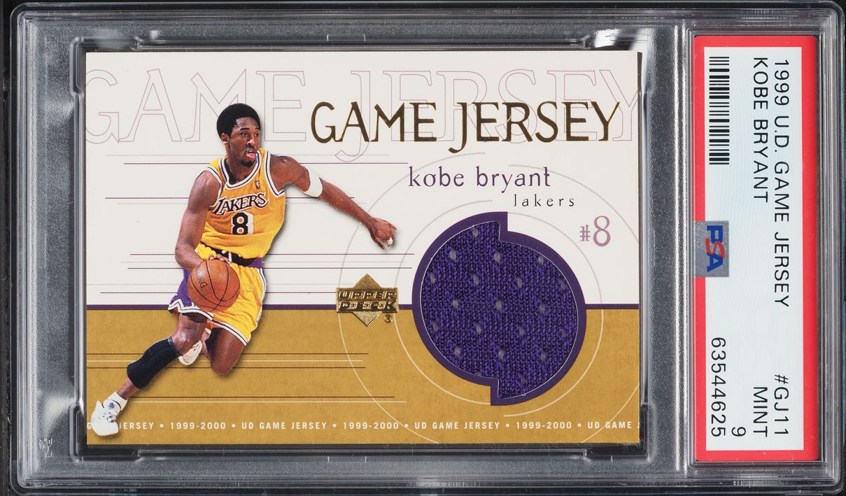 1999 Upper Deck Game Jersey Kobe Bryant PATCH #GJ11 PSA 9 MINT