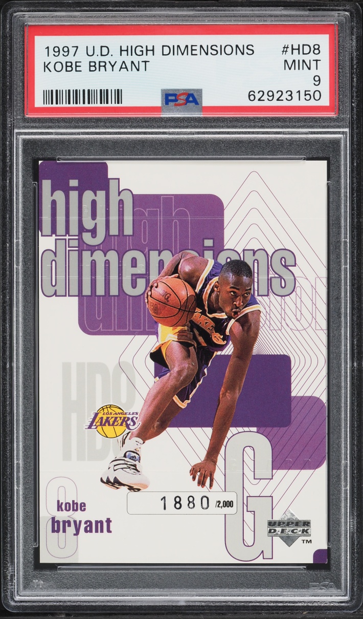 1997 Upper Deck High Dimensions Kobe Bryant /2000 #HD8 PSA 9 MINT