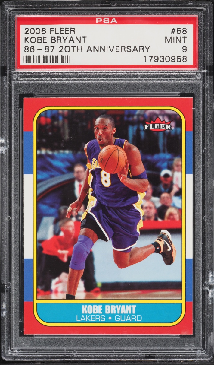2006 Fleer '86 20th Anniversary Kobe Bryant #58 PSA 9 MINT