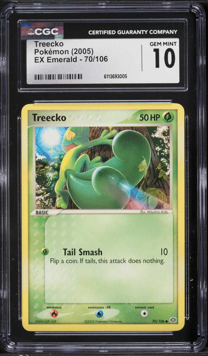 2005 Pokemon EX Emerald Treecko #70 CGC 10 GEM MINT