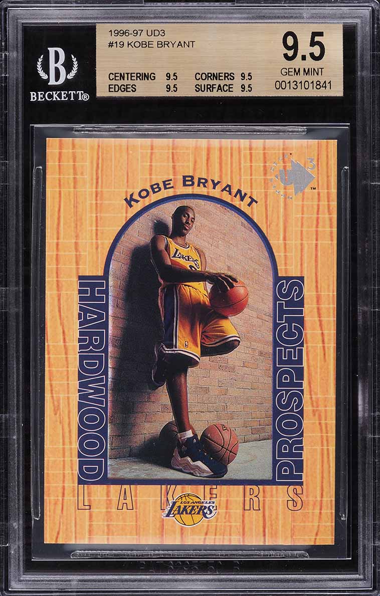 1996 UD3 Hardwood Prospects Kobe Bryant ROOKIE #19 BGS 9.5 GEM MINT