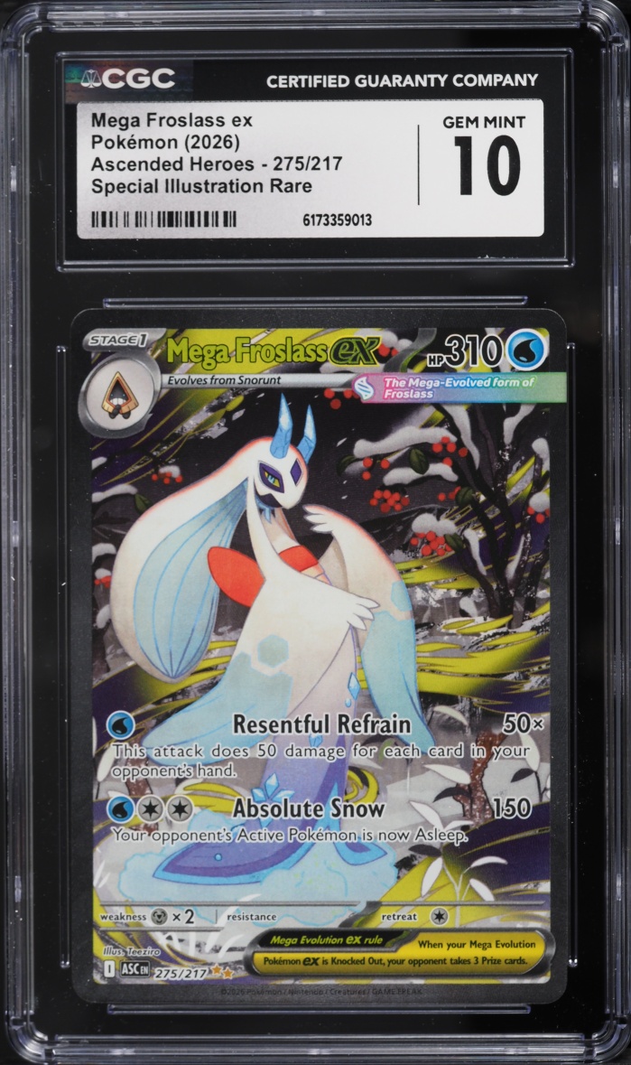 2026 Pokemon Mega Evolution Ascended Heroes SIR Mega Froslass EX #275 CGC 10 GEM MINT