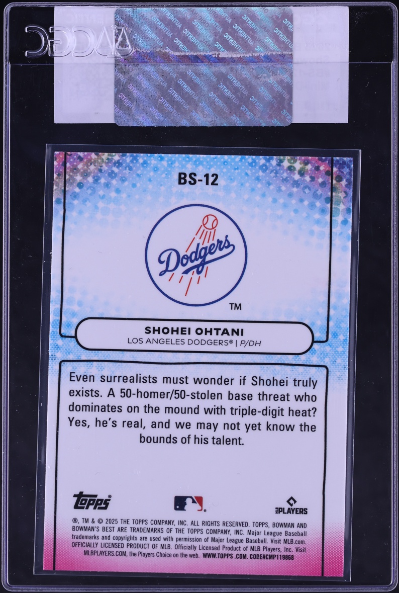 2025 Bowman's Best Showpieces Mini-Diamond Refractor Shohei Ohtani #BS-12 CGC AUTH