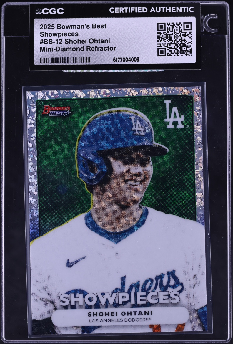 2025 Bowman's Best Showpieces Mini-Diamond Refractor Shohei Ohtani #BS-12 CGC AUTH