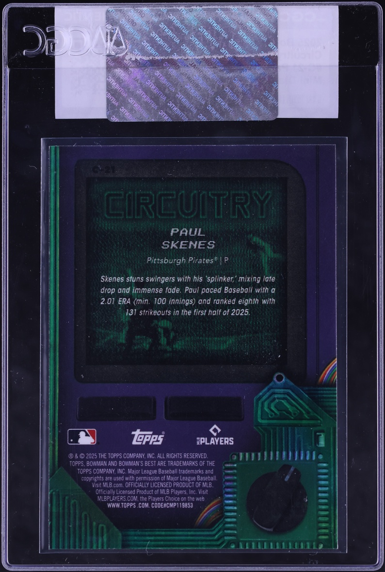 2025 Bowman's Best Circuitry Mini-Diamond Refractor Paul Skenes #C-21 CGC AUTH