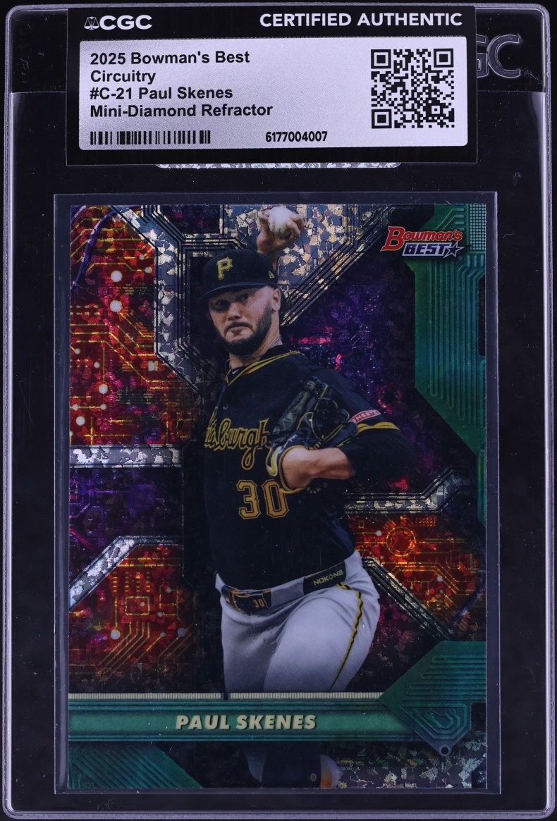 2025 Bowman's Best Circuitry Mini-Diamond Refractor Paul Skenes #C-21 CGC AUTH