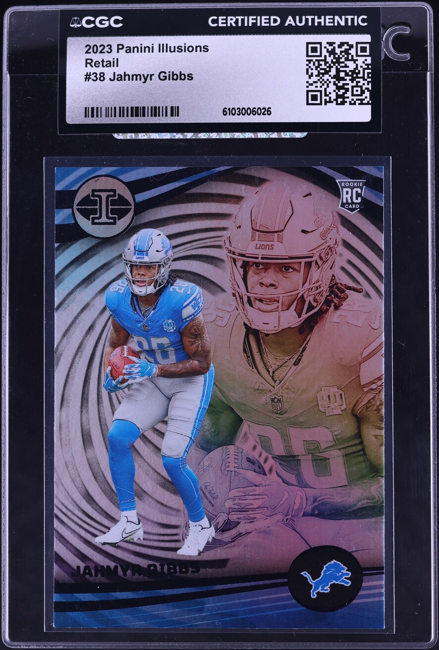 2023 Panini Illusions Retail Jahmyr Gibbs ROOKIE #38 CGC AUTH