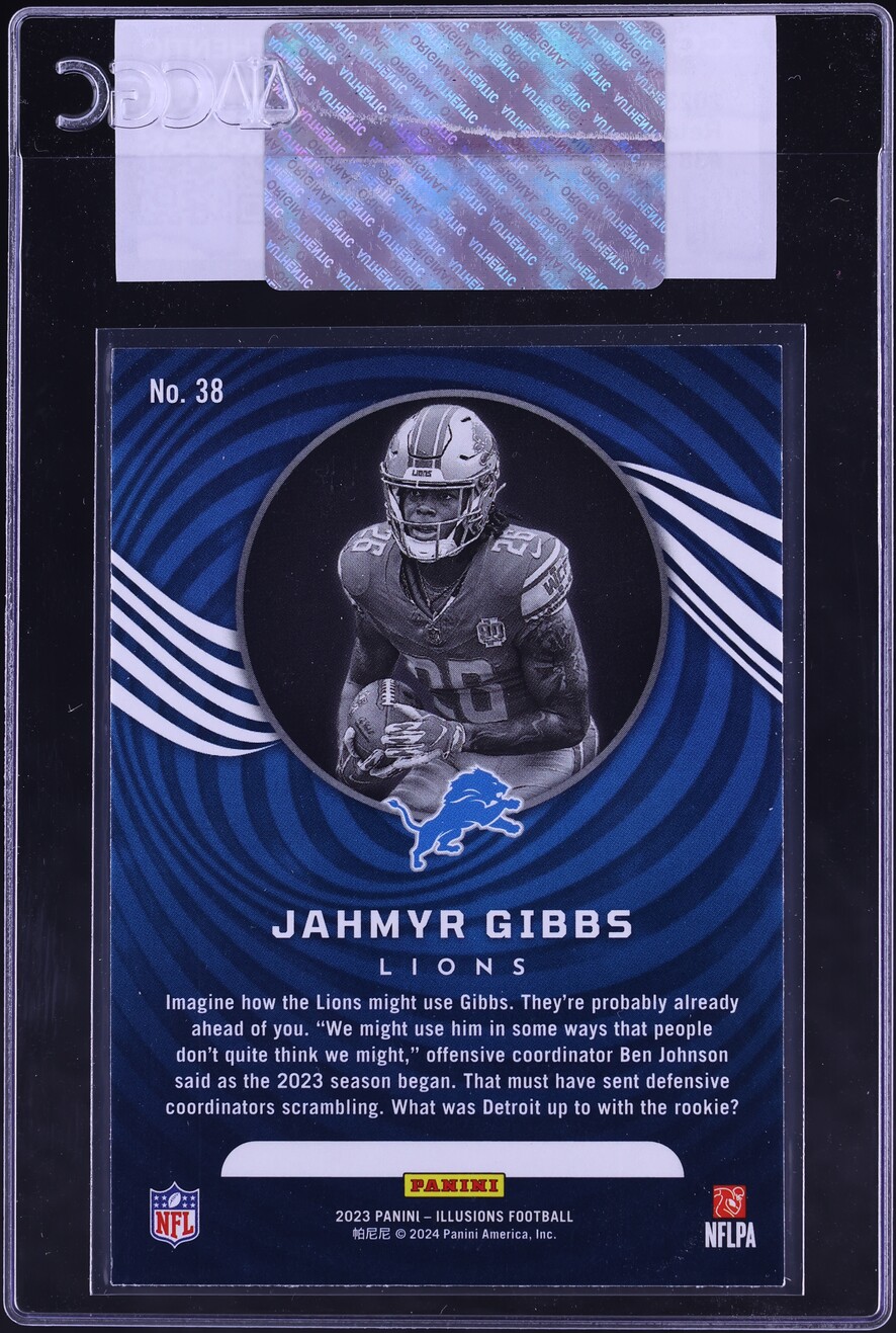 2023 Panini Illusions Retail Jahmyr Gibbs ROOKIE #38 CGC AUTH