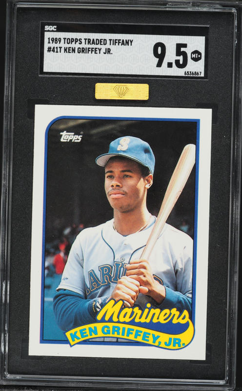 アメフト まとめ売り 値下げOK！ 1989 Topps Traded Ken Griffey Jr. ROOKIE #41T BGS 8 NM-MT on