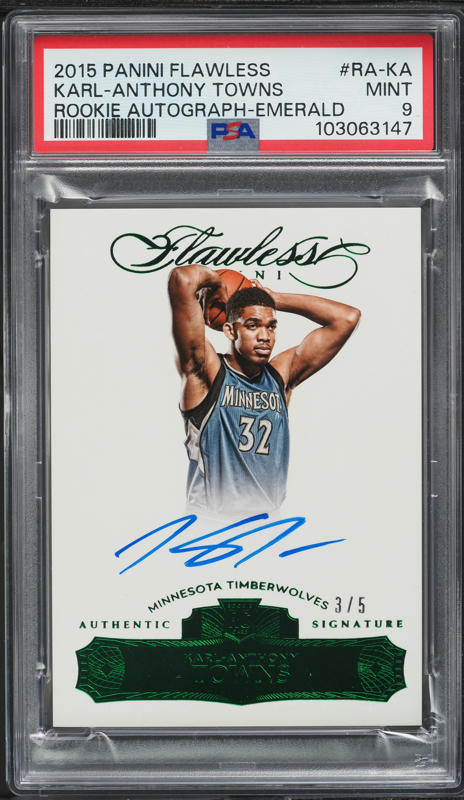2015 Panini Flawless Premium Emerald Kristaps Porzingis RC