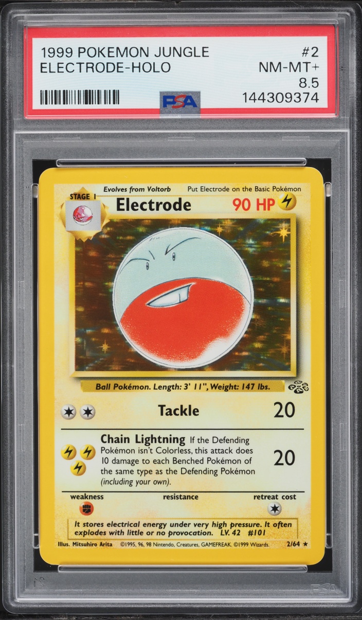 1999 Pokemon Jungle Holo Electrode #2 PSA 8.5 NM-MT+