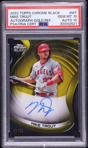 Mike Trout 直筆サイン　マイクトラウト auto /99 topps 2022 Topps Now Road to Opening Day Mike Trout AUTO /99 #OD167A BGS