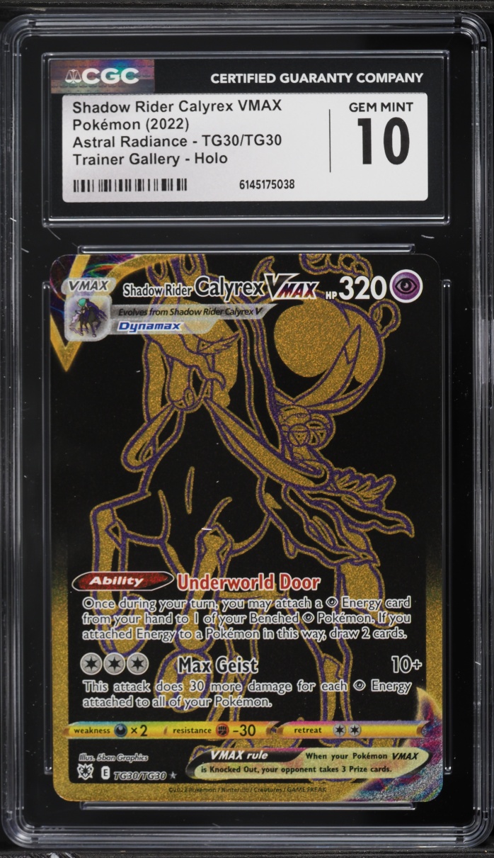 2022 Pokemon Sword & Shield Astral Radiance CHR Shadow Rider Calyrex VMAX #TG30 CGC 10 GEM MINT