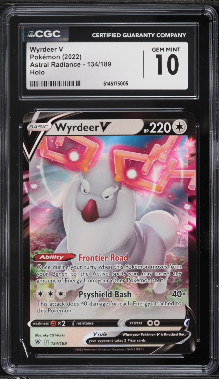 2022 Pokemon Sword & Shield Astral Radiance Alt Art Wyrdeer V #134 CGC 10 GEM MINT