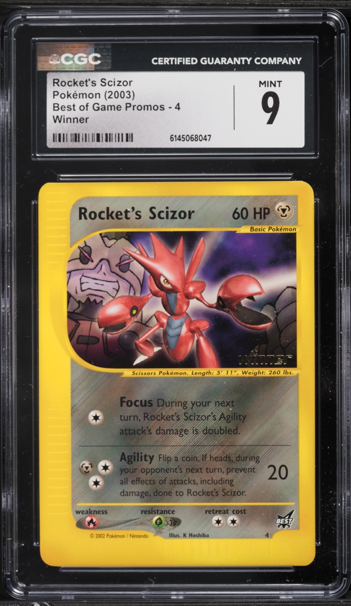 2003 Pokemon Best Of Game Promo Winner Rocket's Scizor #4 CGC 9 MINT
