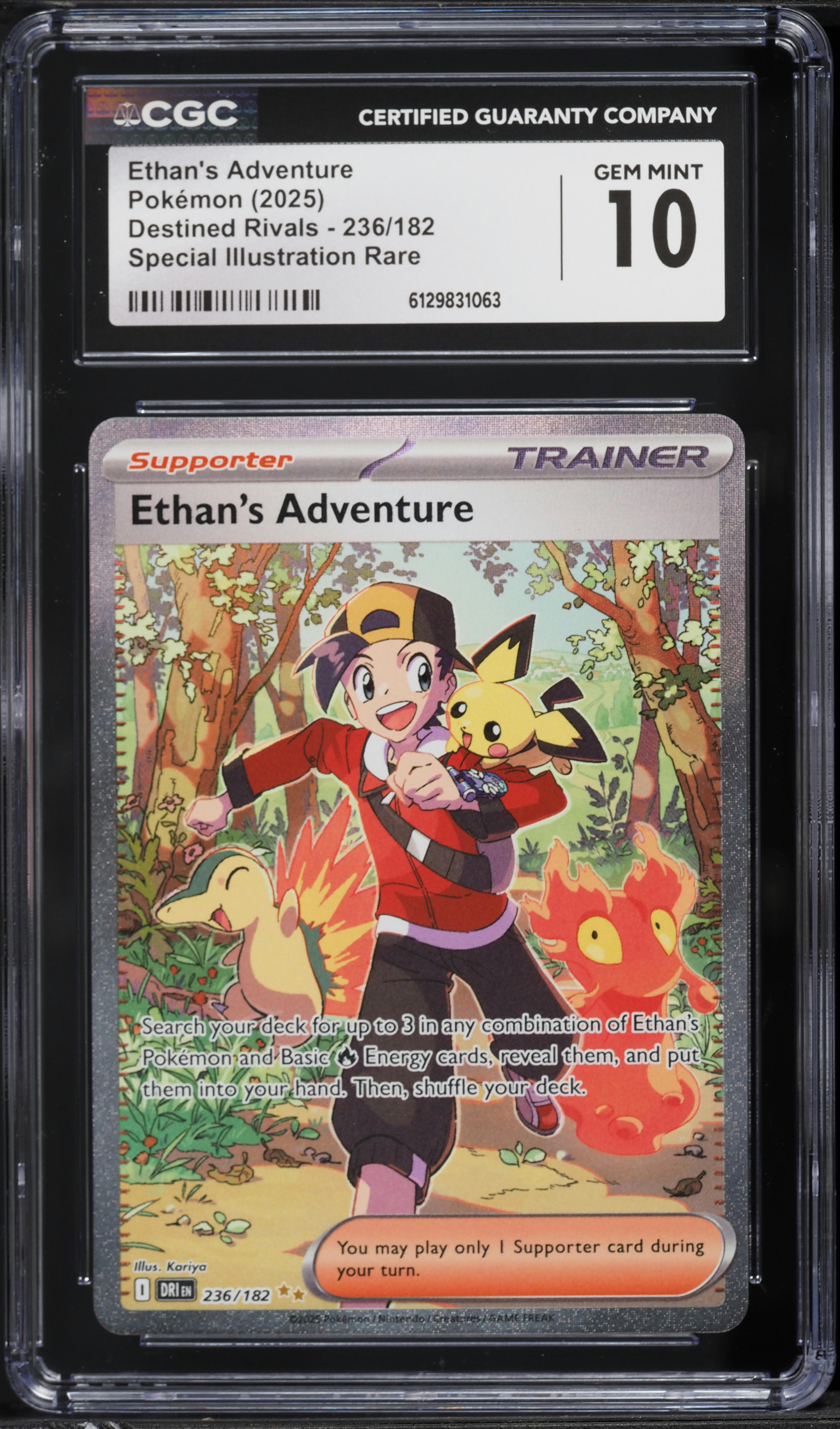 2025 Pokemon Scarlet & Violet Destined Rivals SIR Ethan's Adventure #236 CGC 10 GEM MINT