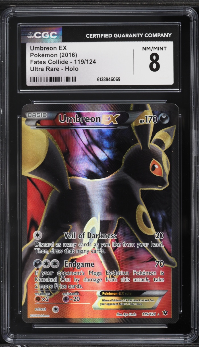 2016 Pokemon XY Fates Collide Full Art Umbreon EX #119 CGC 8 NM-MT