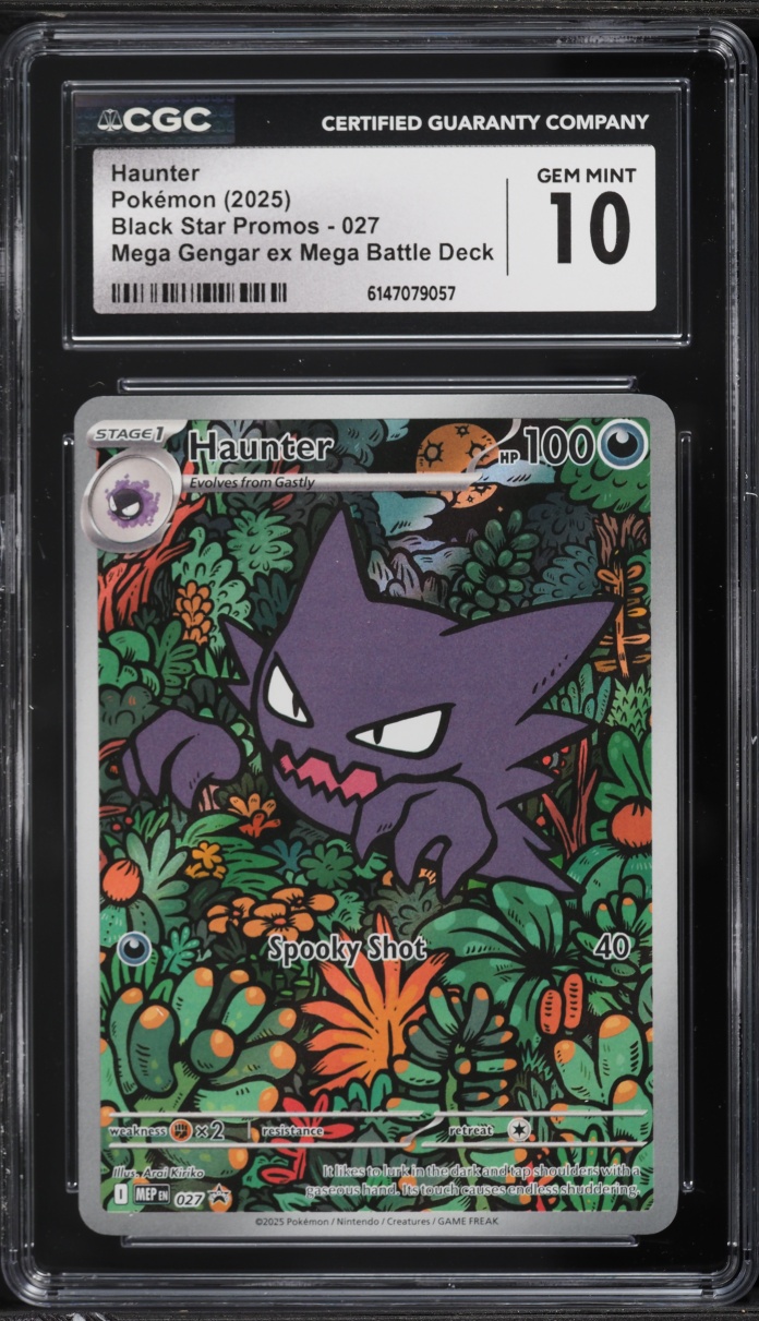 2025 Pokemon Mega Evolution Promo Mega Gengar Ex Battle Deck Full Art Haunter #27 CGC 10 GEM