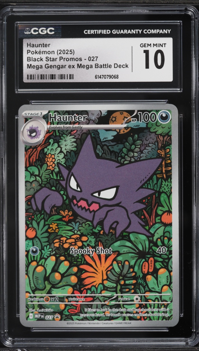 2025 Pokemon Mega Evolution Promo Mega Gengar ex Battle Deck Full Art Haunter #27 CGC 10 GEM